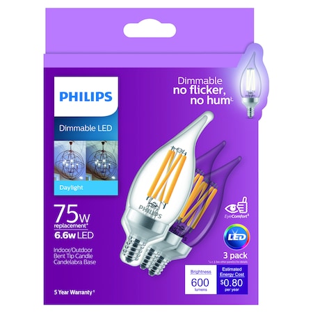 Philips Led Ba11 E12 Dl 75W 3Pk 556522